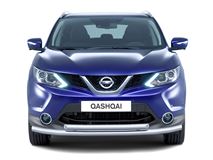 Защита переднего бампера двойная 63/51мм (НПС) NISSAN QASHQAI 2016-